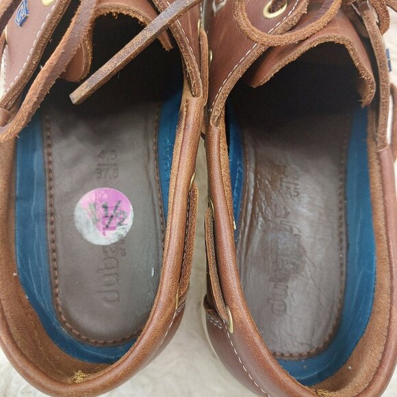 Duberry Boy's Admirals Brown Leather Deck Shoes US 4.5/EU 37.5 - Picture 6 of 8